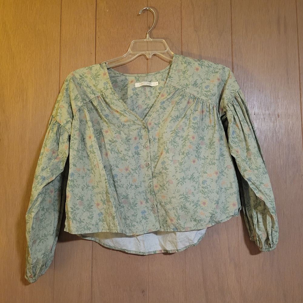 Floral Green Women's Top